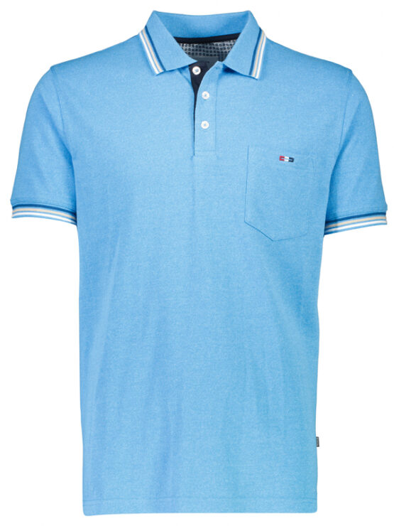 Bison Polo T-Shirt (Clear Blue)