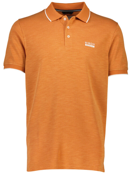 Bison Micro Polo T-Shirt (Dk Orange)