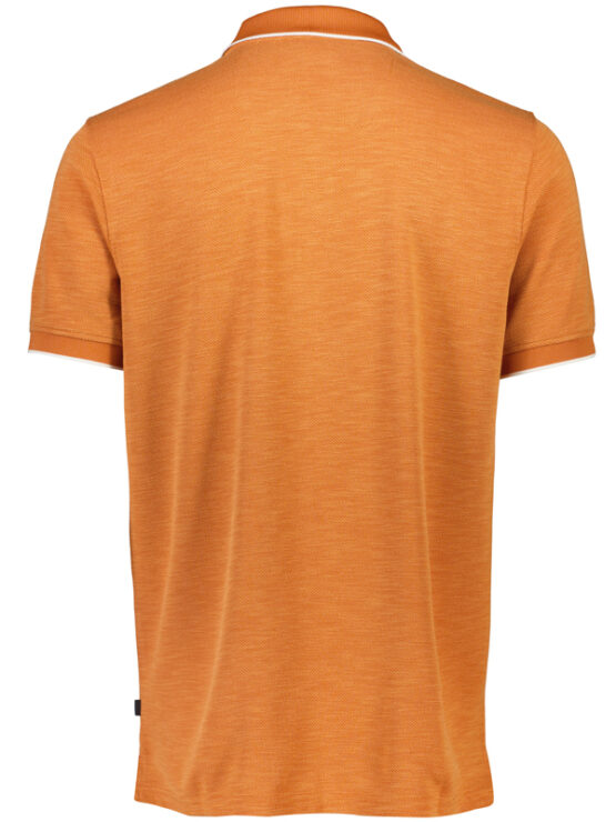 Bison Micro Polo T-Shirt (Dk Orange) - Image 2