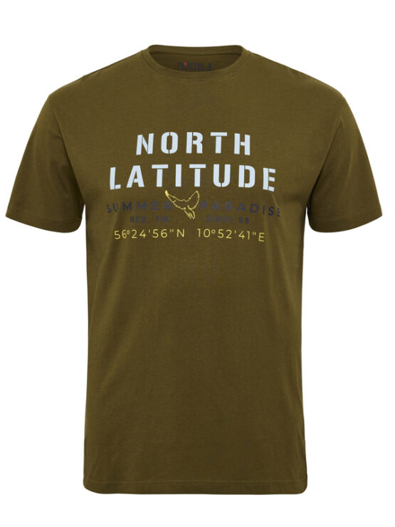 North Latitude Print T-Shirt (Olive)