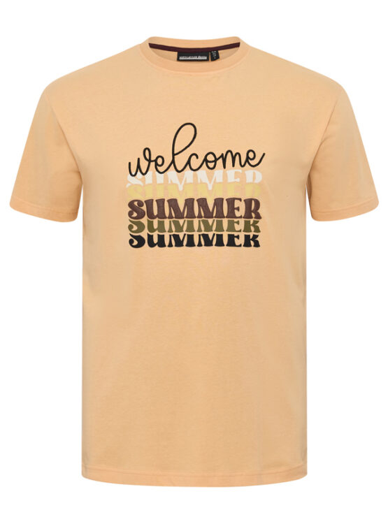 Welcome S. Print T-Shirt (Peach)