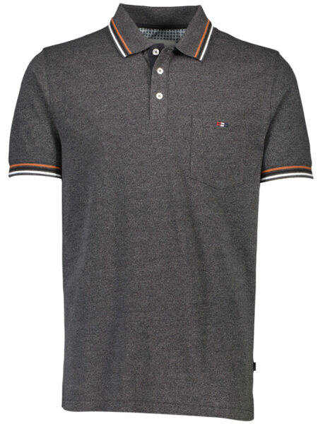 Bison Polo T-Shirt (Grey Mel)
