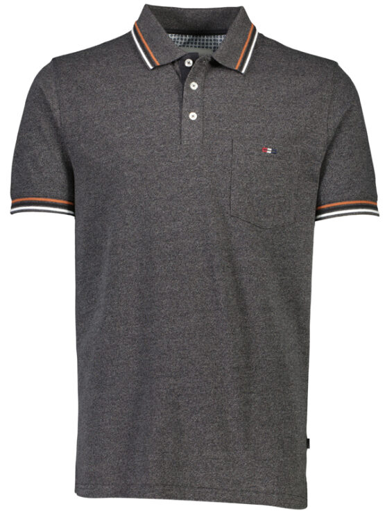 Bison Polo T-Shirt (Grey Mel)