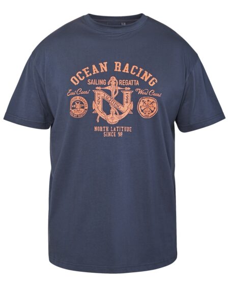 North Latitude Print T-Shirts (Navy)