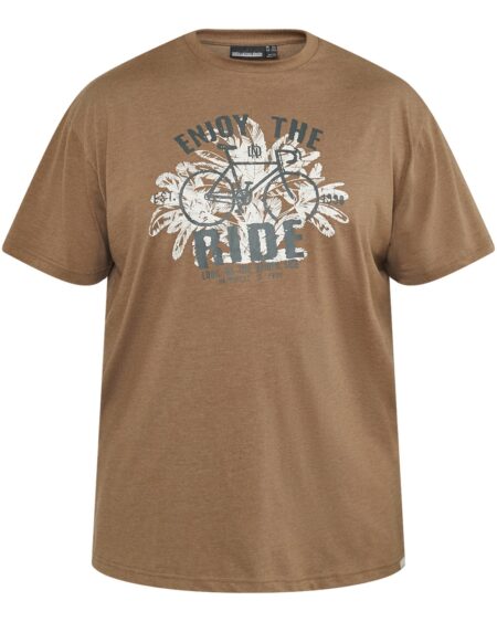 North Latitude Print T-Shirts (Brown)