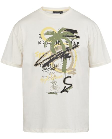 North Latitude Print T-Shirts (Off White)