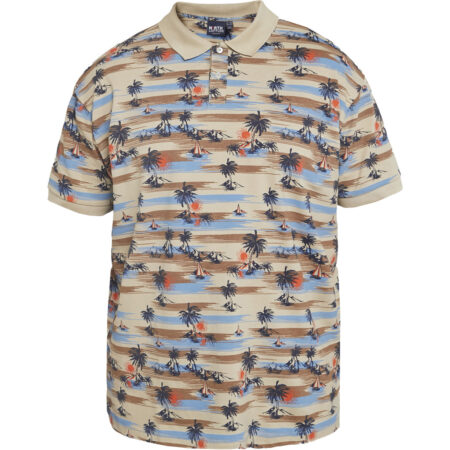 North Latitude Print Polo (sand)