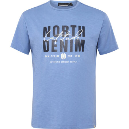 North Latitude Print T-Shirts (Blue)