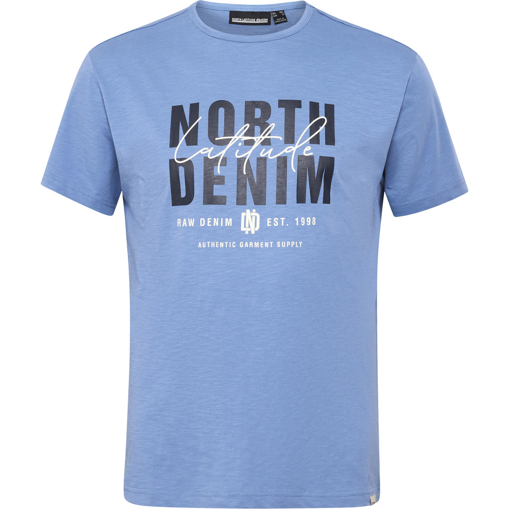 North Latitude Print T-Shirts (Blue)